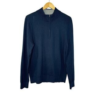 Dunning Golf All-season Quarter Zip Sweater Blue Lightweight Performance Men's M